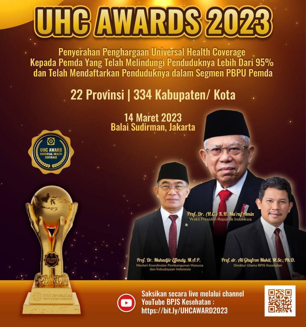 Capai Universal Health Coverage, Pemprov PPS Diundang Wapres Terima Penghargaan

