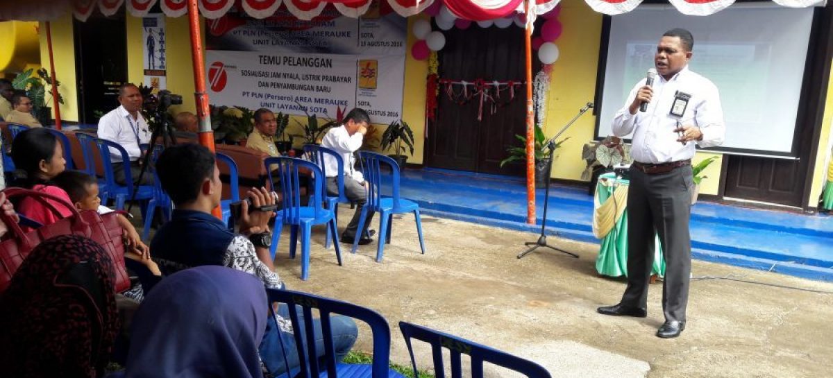 PLN Merauke Gelar Sosialisasi Jam Nyala Listrik di Sota
