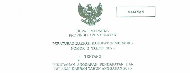 Peraturan Daerah Tentang Perubahan Anggaran Pendapatan dan Belanja Daerah TA 2025