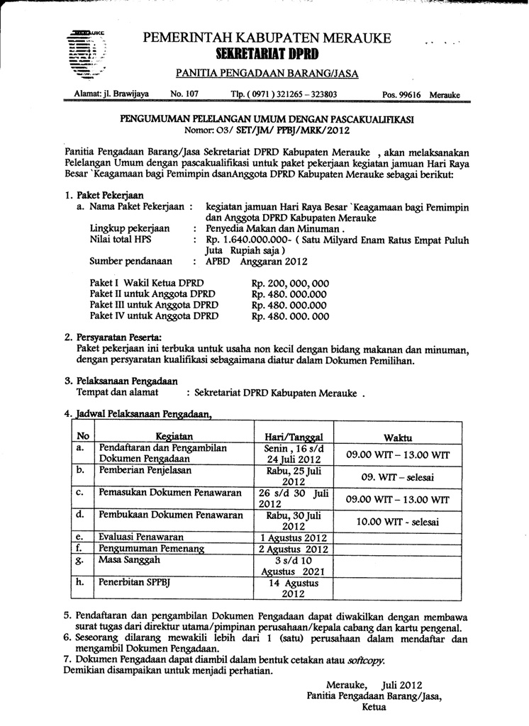 Hasil Kualifikasi Seleksi Pemilihan Penyedia Jasa Konsultansi Pengawasan Bengkel Kampung