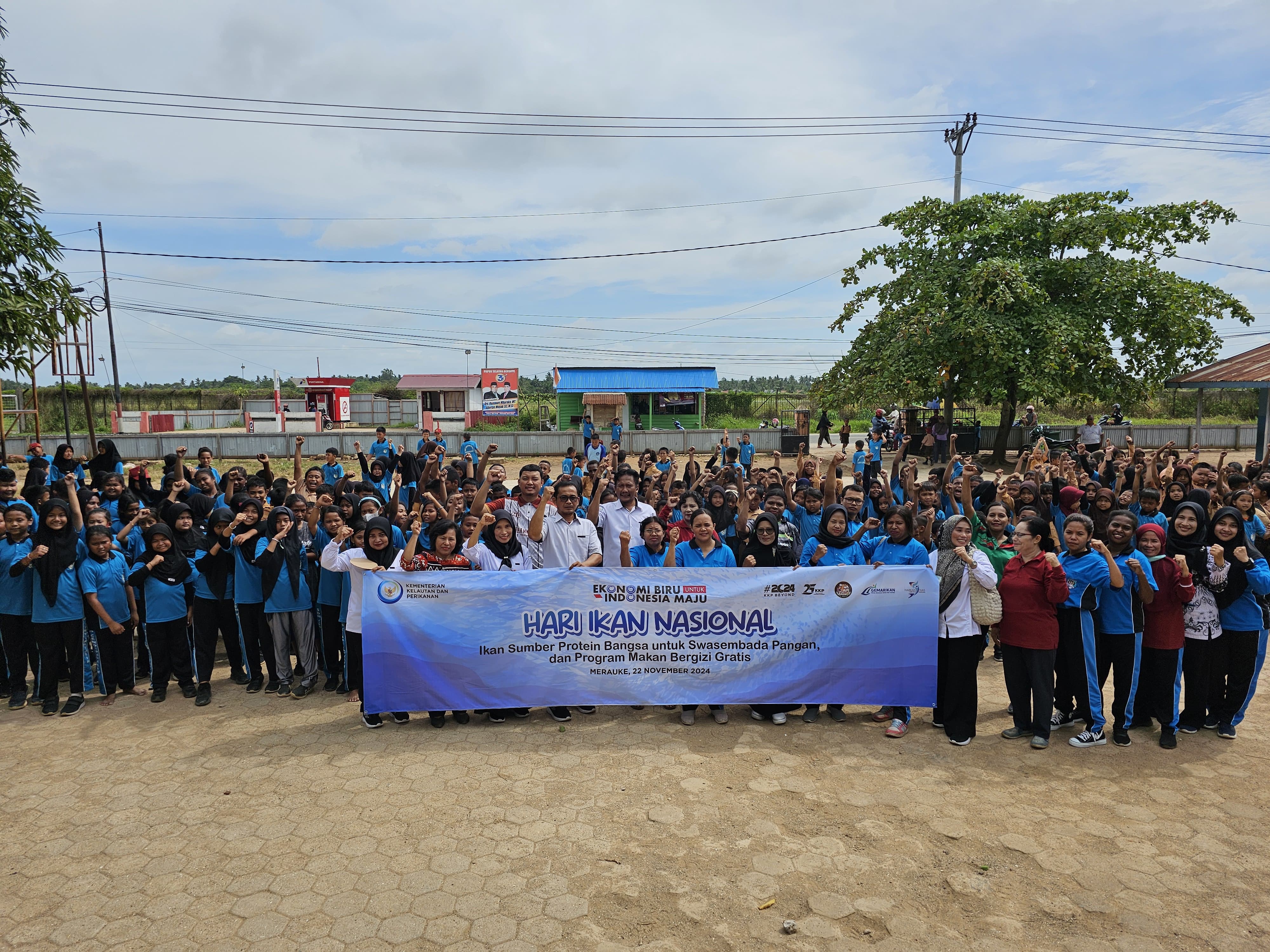Peringatan Harkannas ke-11, BPPMHKP Merauke Semangati Anak Sekolah untuk  Gemar Makan Ikan 
