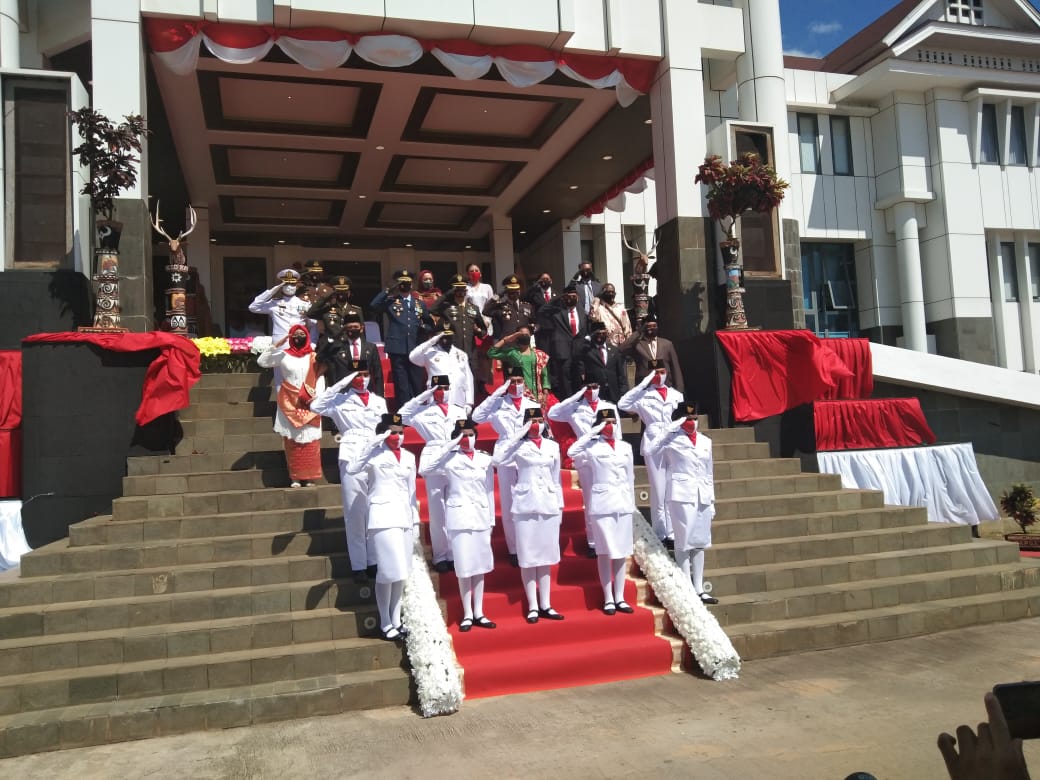 Upacara HUT Kemerdekaan RI Ke-75 di Merauke Berlangsung Hikmat