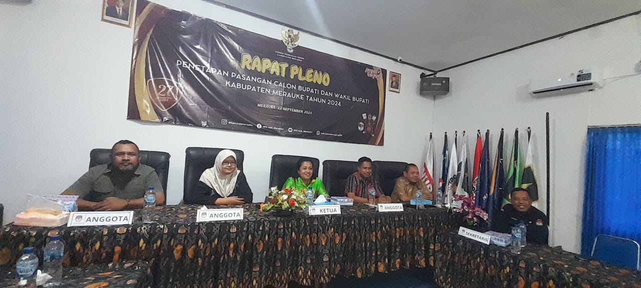 KPU Kabupaten Merauke Tetapkan Empat Bapaslon Bupati dan Wabup Pilkada 2024
