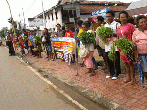 Persoalkan Masalah di Pasar, Mama-Mama Papua Gelar Aksi Damai