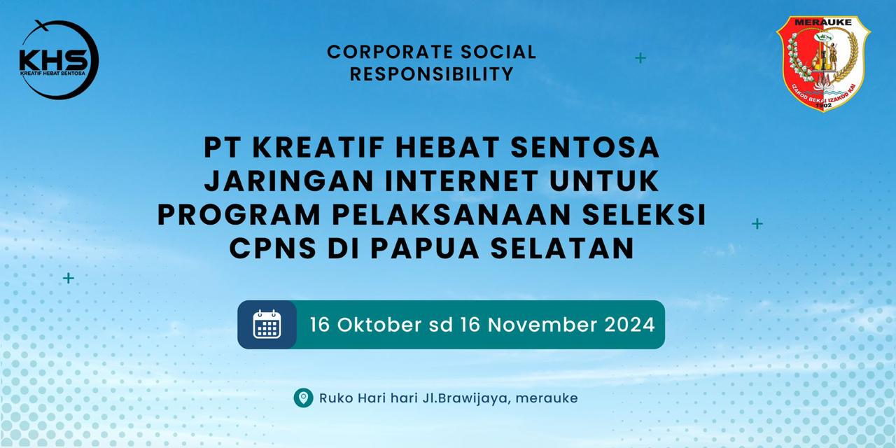PT. Kreatif Hebat Sentosa Bantu Jaringan Internet Starlink untuk Seleksi CPNS Papua Selatan