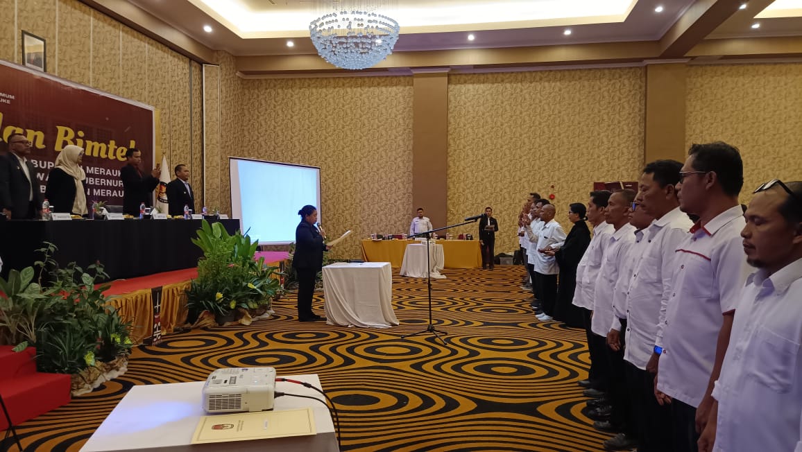 110 Anggota PPD untuk Pilkada 2024 di Kabupaten Merauke Dilantik