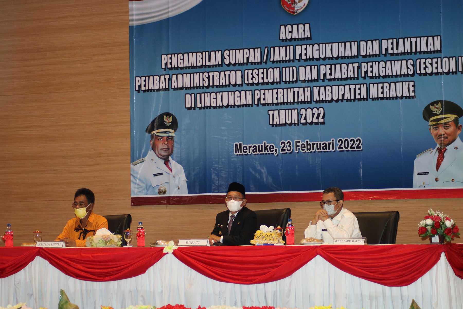 Sebanyak 38 Pejabat Eselon III dan IV dilantik Oleh Wakil Bupati Merauke 