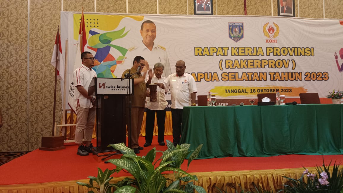 Rakerprov KONI Papua Selatan Tahun 2023 Resmi Terima 14 Cabor