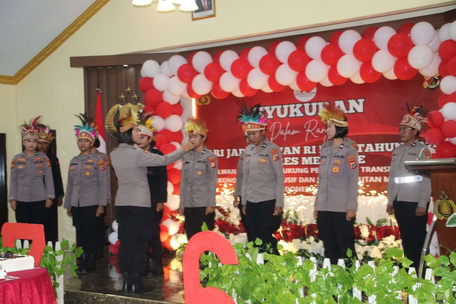 Polres Merauke Gelar Syukuran HUT Polwan Ke 76