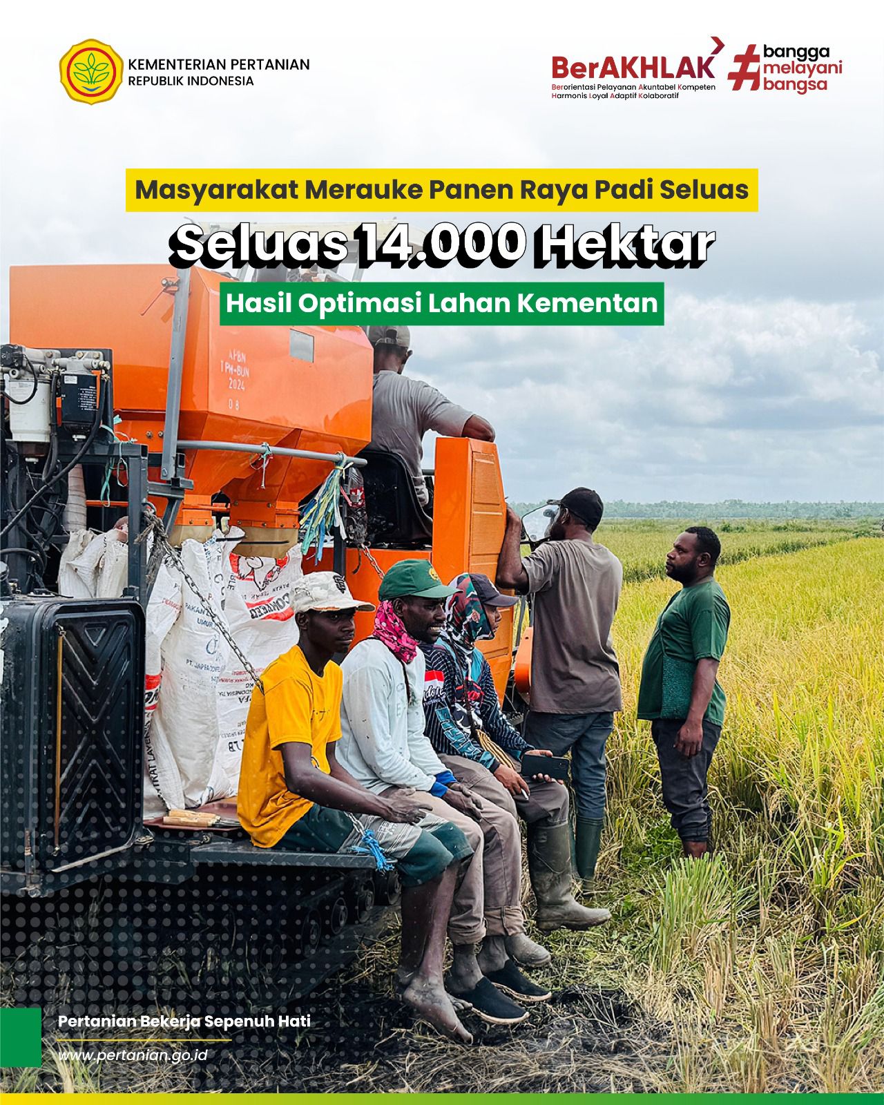 Petani Milenial Merauke Mampu Bertani Moderen Melalui Sistem Mekanisasi