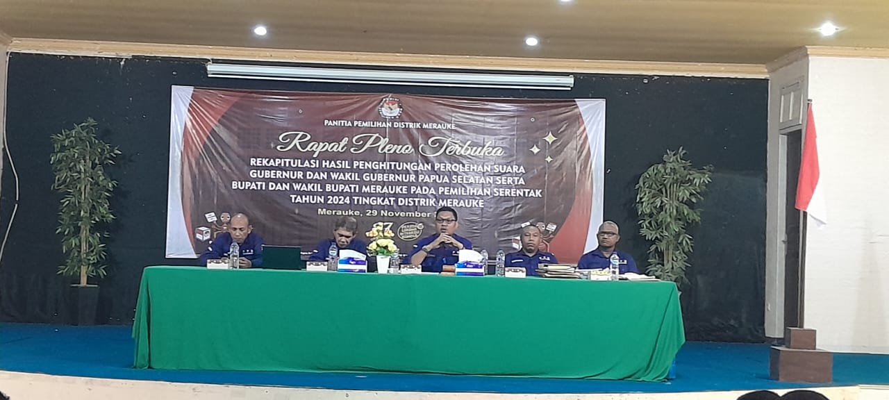 PPD Merauke Lakukan Pleno Rekapituasli Hasil Penghitungan Perolehan Suara Pilkada 