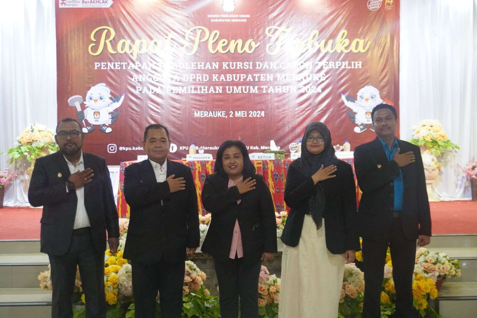 KPU Merauke Tetapkan Perolehan Kursi dan Calon Terpilih Anggota DPRD