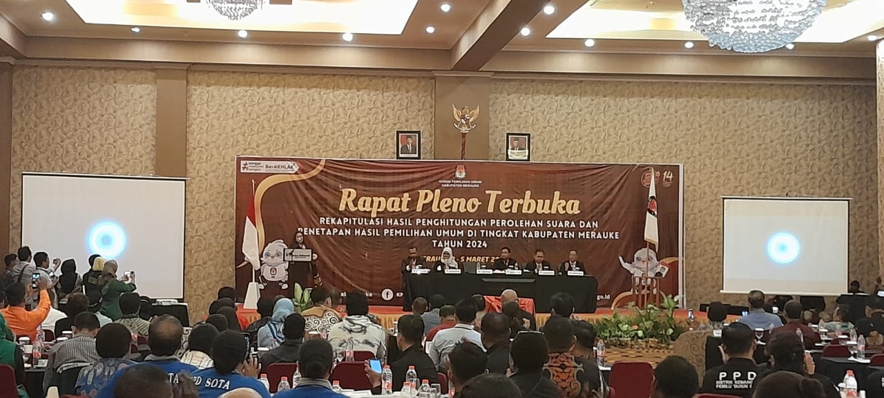KPU Merauke Mulai Pleno Terbuka Rekapitulasi Hasil Penghitungan SuaraÃ‚Â 