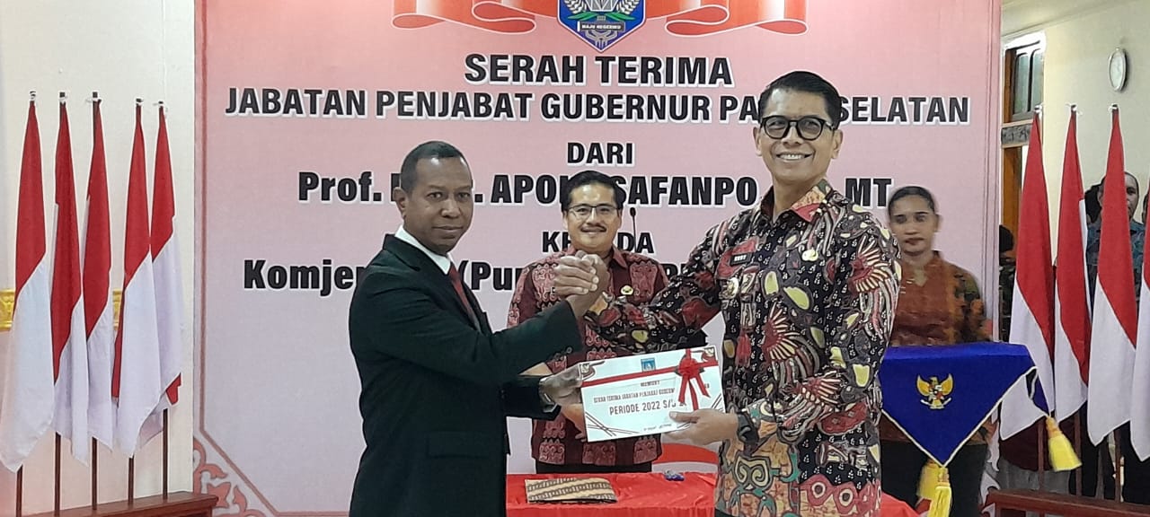 Sertijab Pj Gubernur Papua Selatan Dari Apolo Safanpo ke Rudy SufahriadiÃ‚Â 
