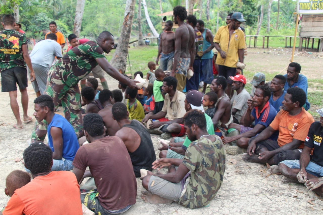 Masyarakat Kogir Sambut Baik Kedatangan TMMD Kodim 1707/Merauke

