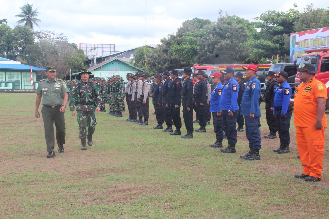 Korem 174/ATW Gelar Latihan Penanggulangan Bencana Kebakaran
