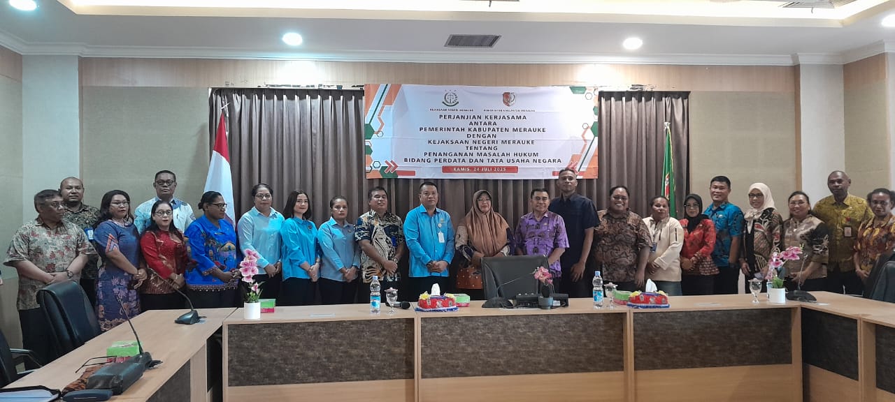 Pemkab Merauke Lakukan Penandatanganan PKS dengan Kejaksaan Negeri