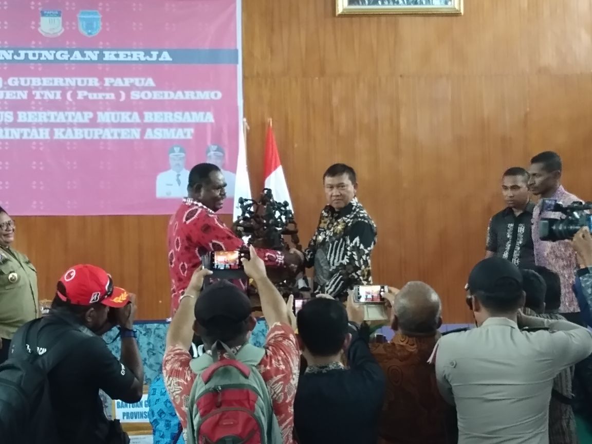 Kunjungan Kerja  Pejabat Gubernur Papua bersama rombongan di Kabupaten Asmat. 
