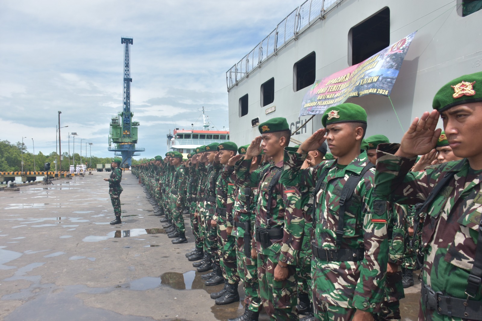 Ribuan Prajurit Batalyon Infanteri Pembangunan Tiba Di Merauke