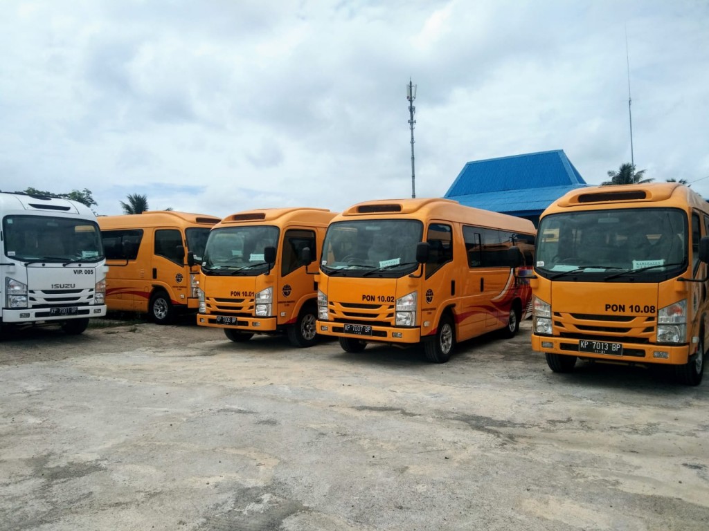 Puluhan Bus Pendukung PON XX Tiba di Merauke