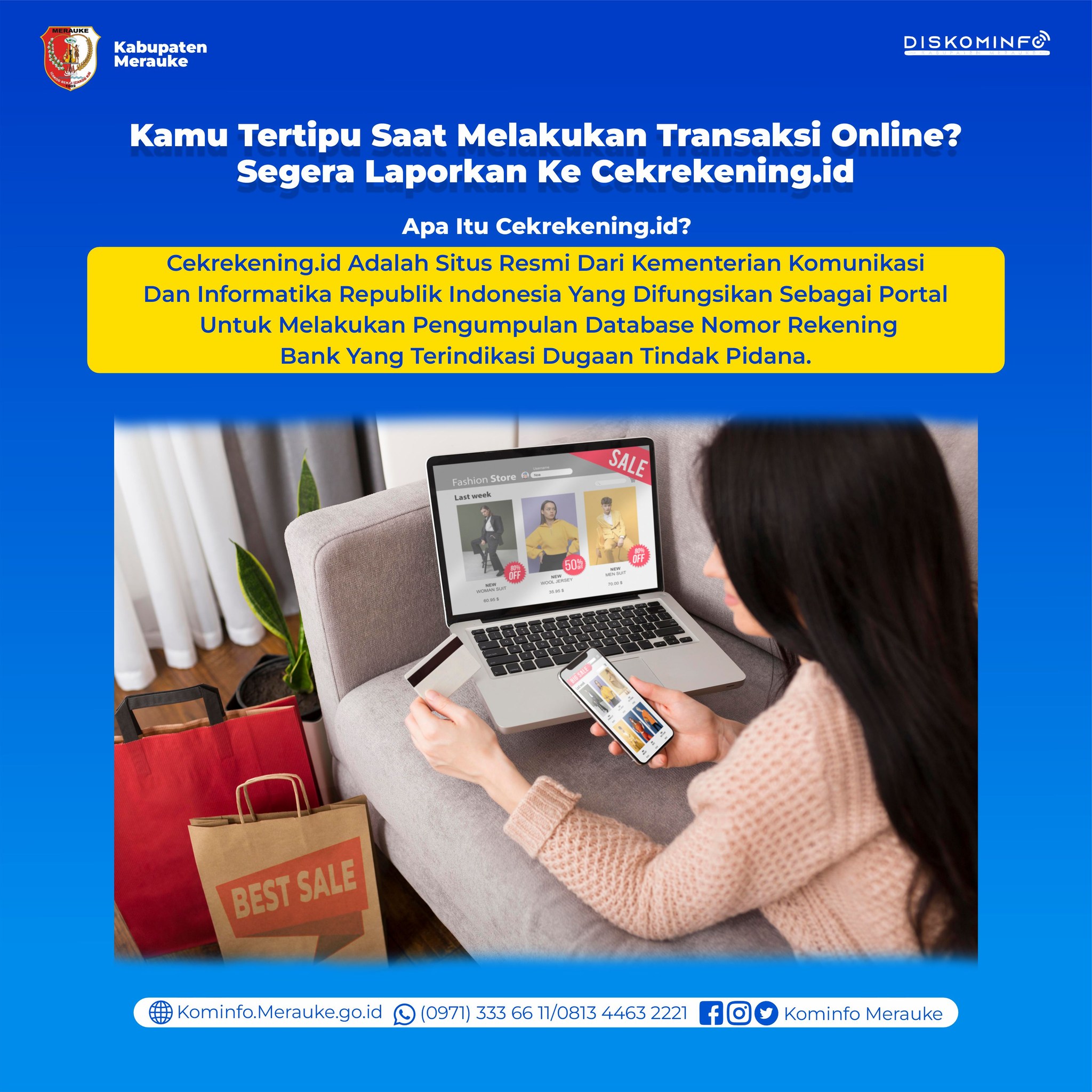 Infografis : Hindari Penipuan Belanja Online dengan cekrekening.id