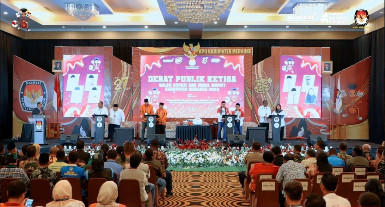 Empat Paslon Bupati dan Wabup Merauke Kembali Beradu Gagasan di Debat Ketiga 