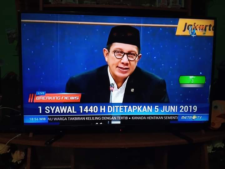 Pemerintah Tetapkan Idul Fitri 1440 H Jatuh pada 5 Juni