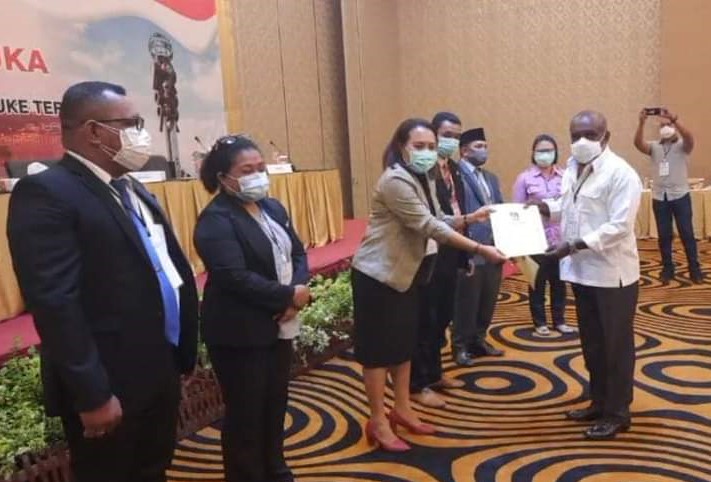 Rapat Pleno Terbuka Penetapan Pasangan Calon Bupati dan Wakil Bupati Kabupaten Merauke Terpilih