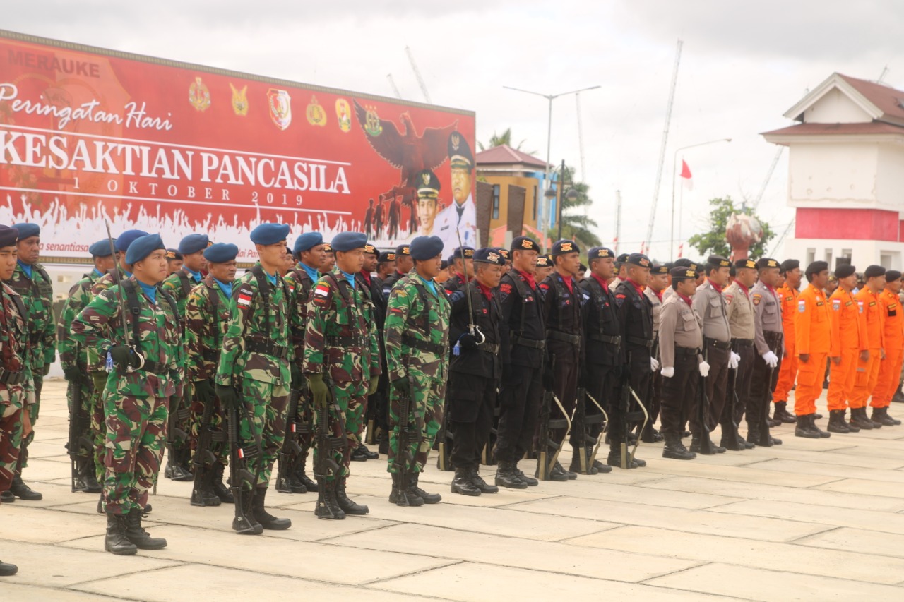 Sekda Merauke Pimpin Upacara Peringati Hari Kesakitan Pancasila