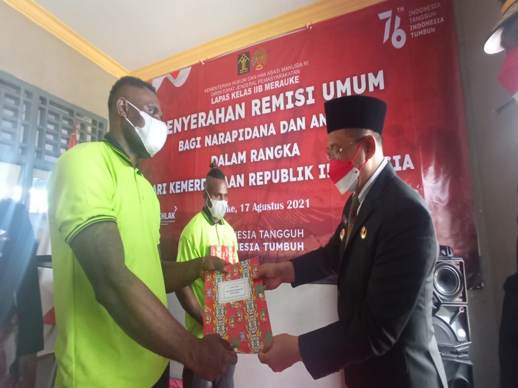 Ratusan Narapidan dan Anak di Lapas Merauke Terima Remisi