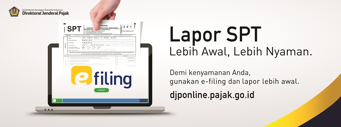 Penyampaian Laporan Pajak Harus Gunakan e-Filing