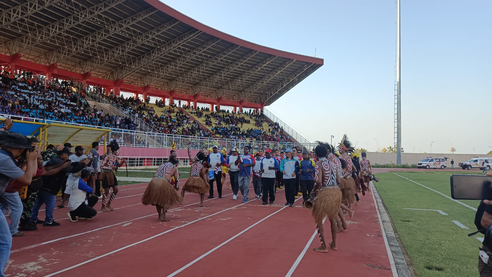 Api Obor Menghangatkan Pembukaan Pelaksanaan Porprov Papua Selatan