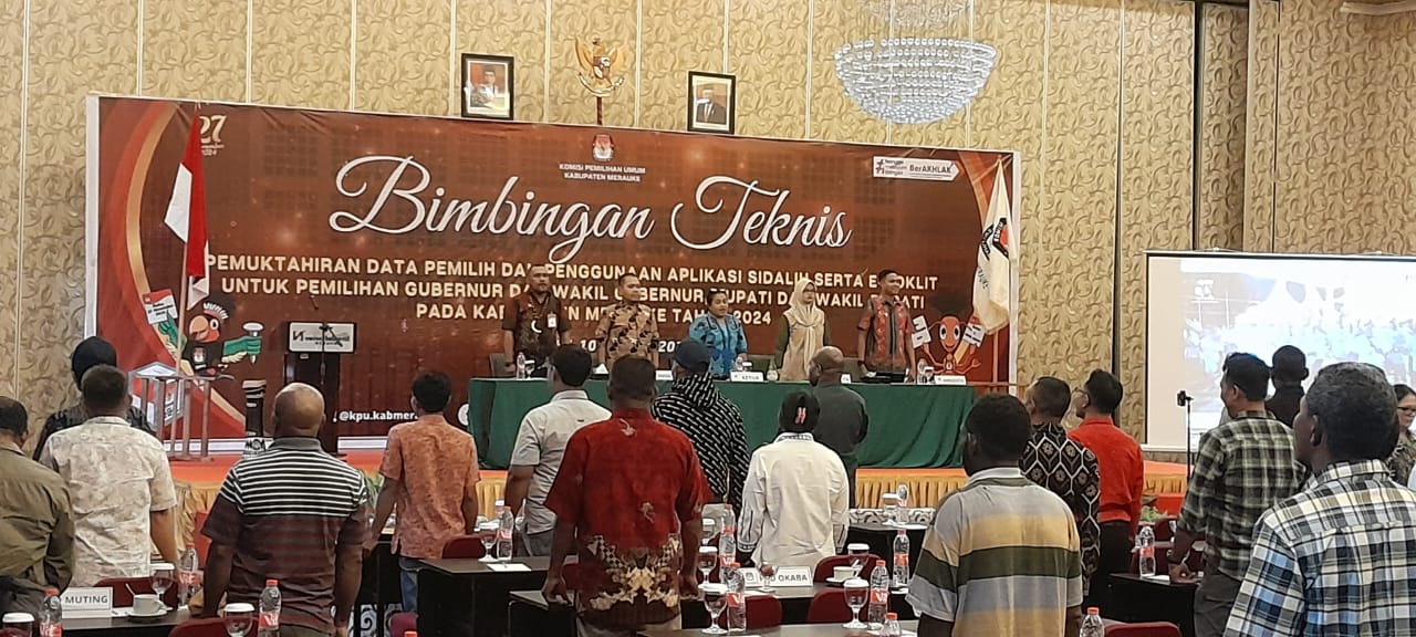 Anggota PPD Merauke Ikuti Bimtek Pemutakhiran Data Pemilih dan Penggunaan Aplikasi Sidalih dan E-Coklit 