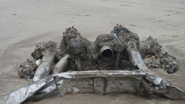 Penampakan Sisa Pesawat Tempur Jepang Perang Dunia II di Kampung Domande