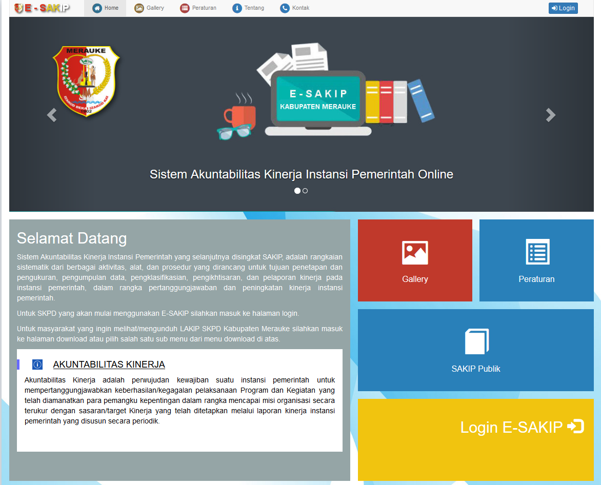 e-sakip telah di terapkan di Kabupaten Merauke