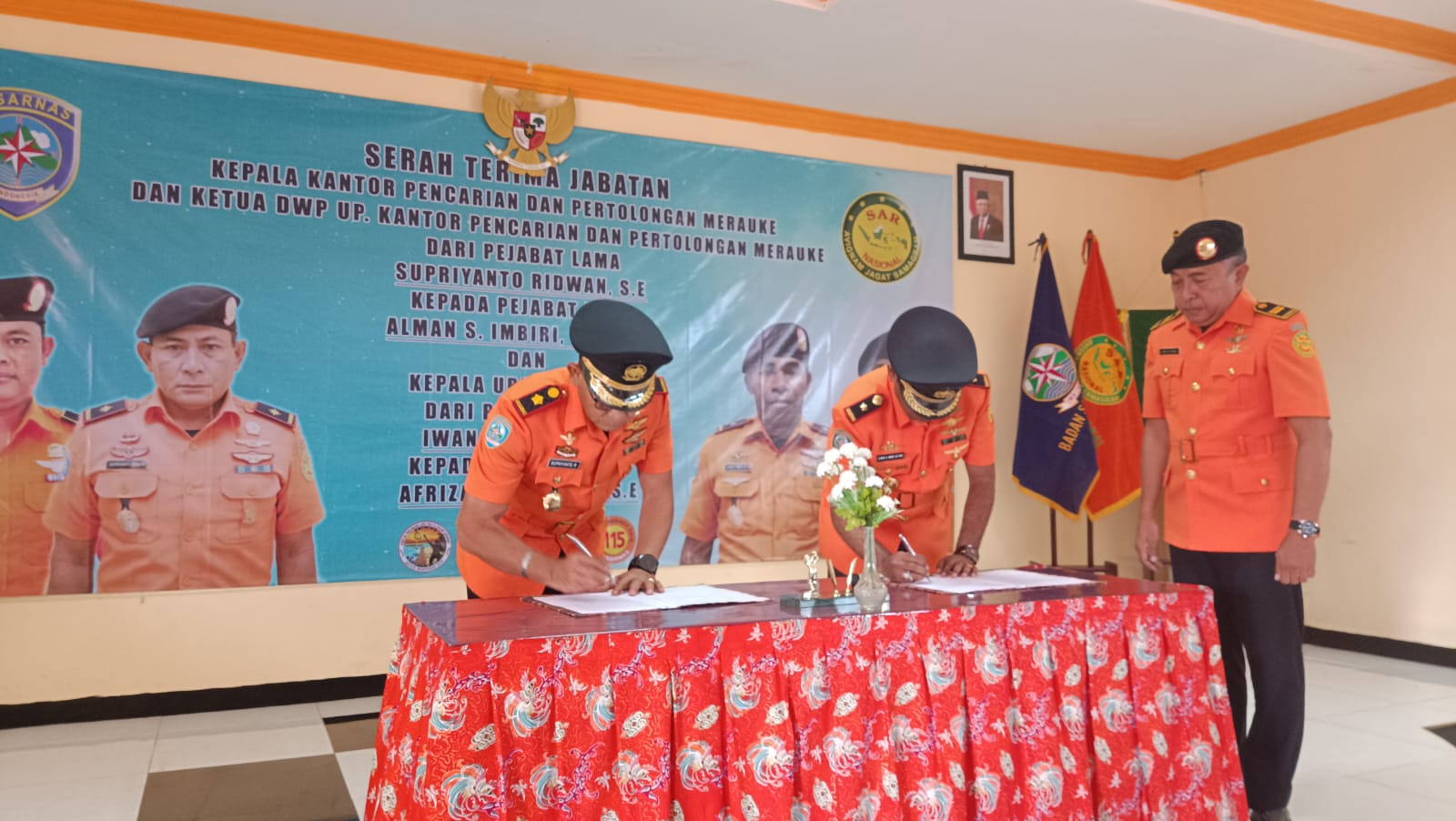 Kepala Kantor Pertolongan dan Pencarian Merauke Diserahterimakan