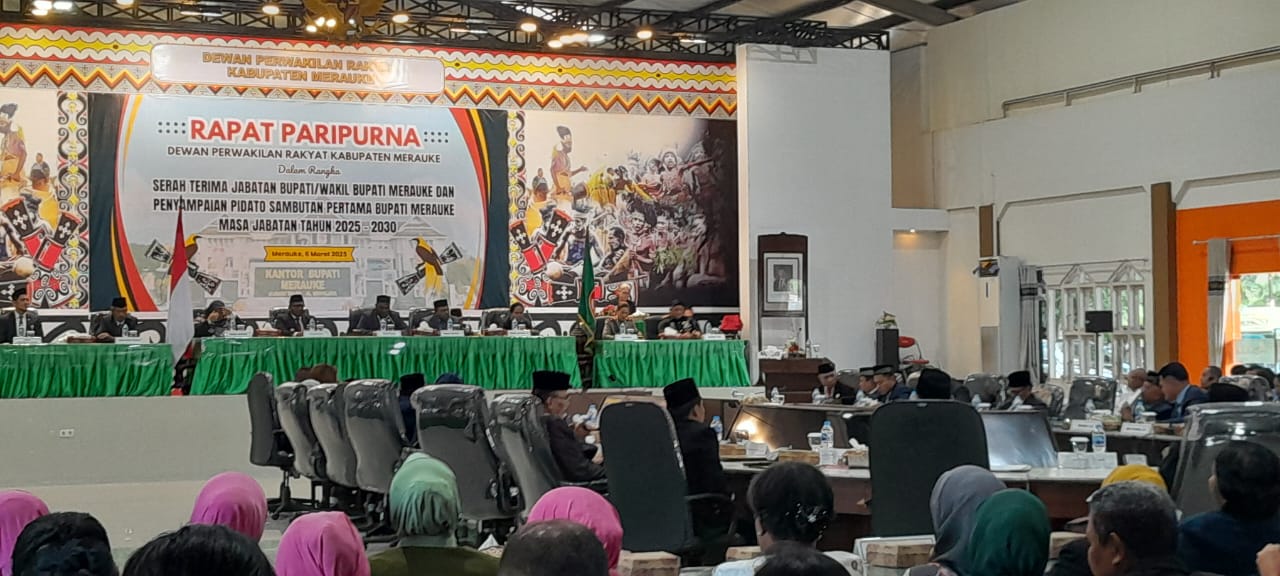Sambutan Perdana Sertijab, Yosep Gebze Ajak Seluruh Pihak Dukung Kepemimpinannya Membangun Merauke 