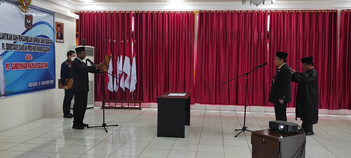 Penjabat Sekda Provinsi Papua Selatan Dilantik