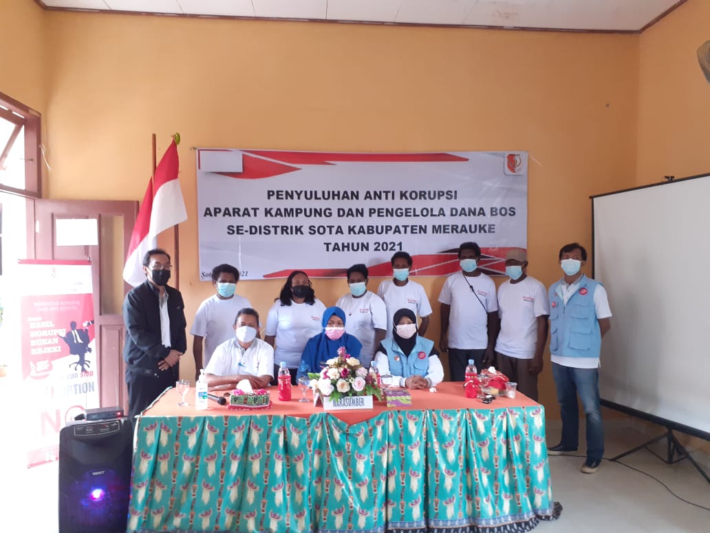 Polisi Di Perbatasan Sota Ikuti Sosialisasi Anti Korupsi Dari Inspektorat Kabupaten Merauke