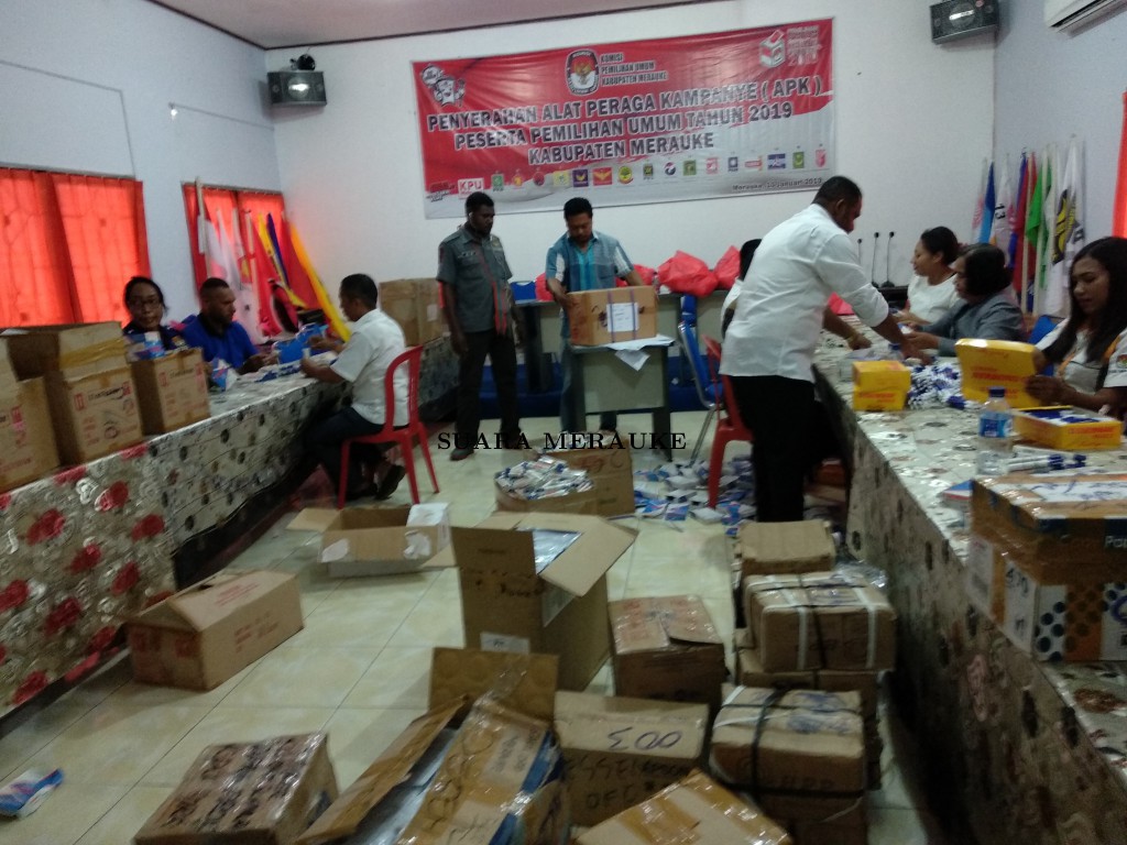 Sebagain Alat Kelengkapan TPS Merauke Sudah Tiba