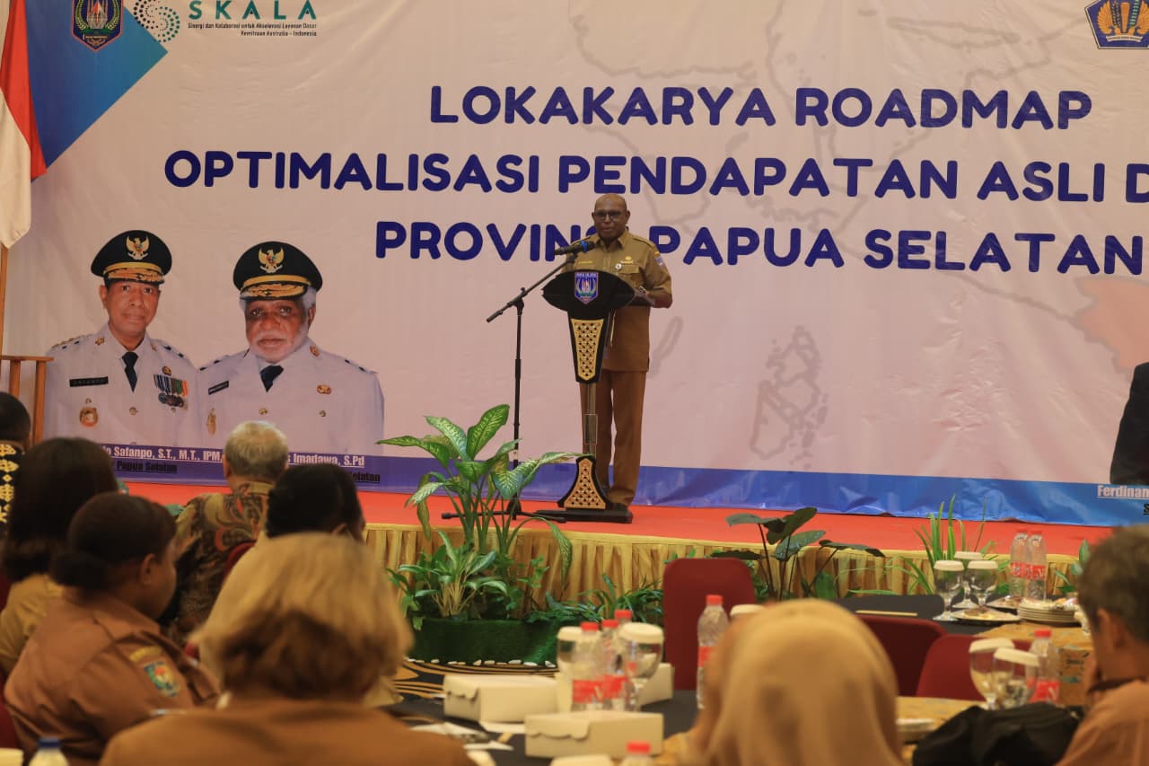 Penutupan lokakarya Roadmap optimalisasi pendapatan daerah Papua Selatan.